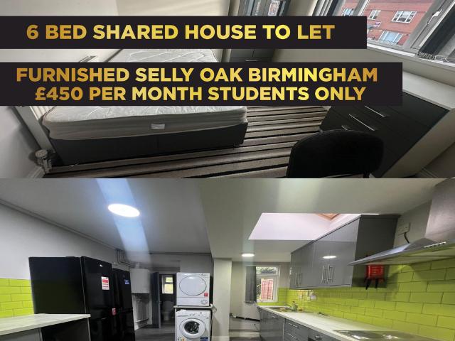 Dawlish Road, Birmingham B29 6 bed house share to rent £450 pcm £104 pw