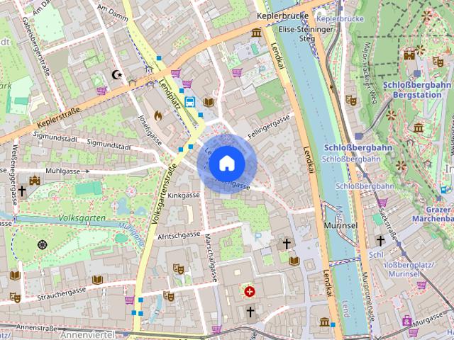DG Galeriewohnung inkl. Klima und Küche möbliert am Lendplatz
