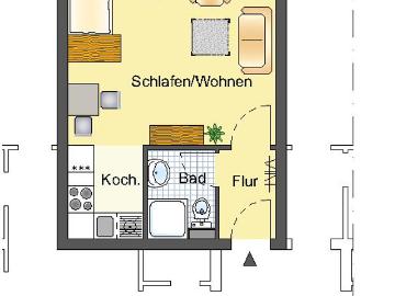 Demnächst frei! 1 Zimmer Wohnung in Dorsten