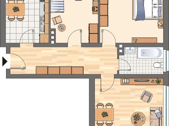 Demnächst frei! 1 Zimmer Wohnung in Gelsenkirchen Bulmke Hüllen