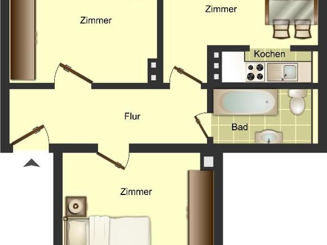 Demnächst frei! 2 Zimmer Wohnung in Solingen Mitte