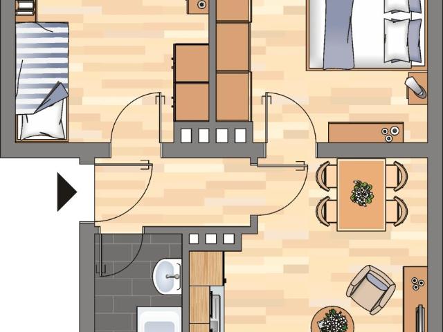 Demnächst frei! 2 Zimmer Wohnung in Wilhelmshaven Fedderwardergroden