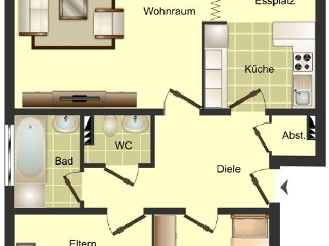 3 ZKB mit Balkon in Minden!