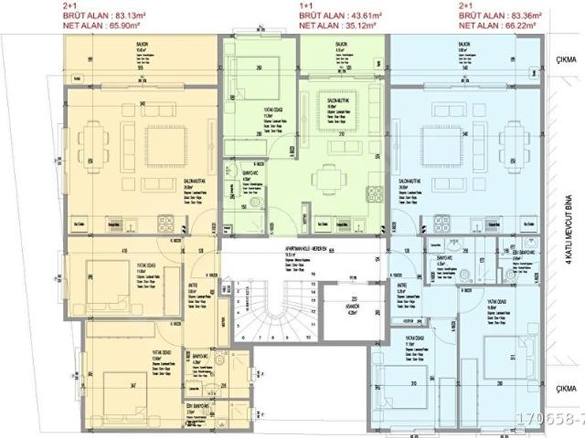 DENİZE SIFIR LÜKS DAİRE 2+1