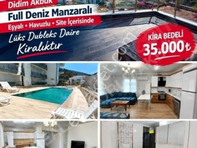 Deniz Manzaralı,full Eşyalı Kiralık Bahçe Dubleks