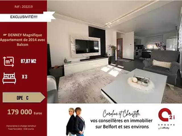 Denney 90160 Achat / Vente appartement 4 pièces t4 au dernier étage