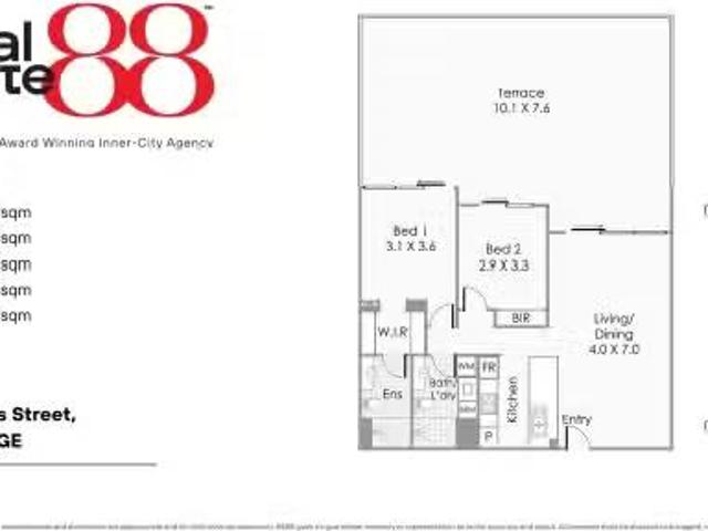 Unique 2 BR 13/269 James Street, NORTHBRIDGE Apartment for ren.