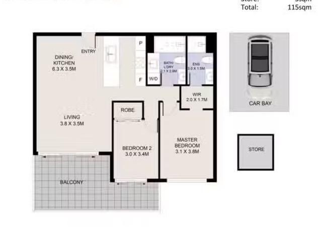 Deal! 2 BR 57/269 James Street, NORTHBRIDGE Apartment for rent.
