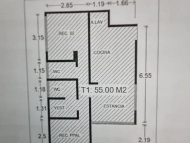 Depto Pb en Santa Ana 360 Cerca de Mariano Otero en Zapopan, Jalisco — 2 rec · 55.00 m²