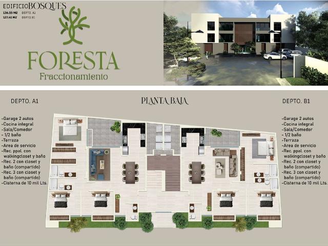 Depto. Planta baja en preventa en Fraccionamiento FORESTA zona campestre