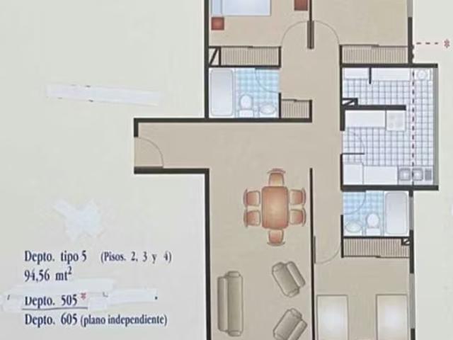 Dep 3D 2B sector vergara Edificio Almeria 1748 | dormitorios por 4500.00 en Viña del Mar