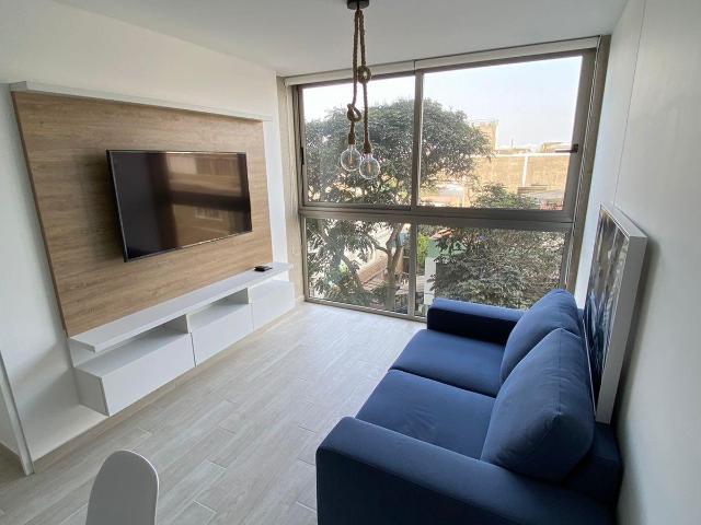 Depa en Barranco Amoblado con Vista Externa y Áreas Comunes