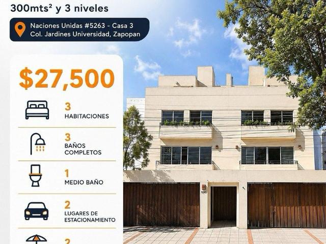 DEPARTAMENTO 3 PISOS 300m2 | NACIONES UNIDAS