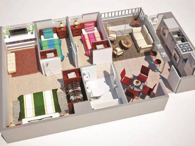 Departamento 3d+1b+1e sector portal de san pedro