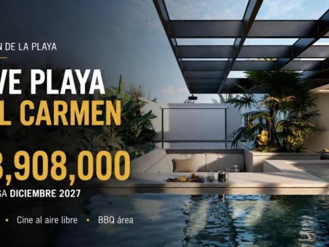Departamento pre venta Playa del Carmen 1 habitaci?n 10 minutos de la playa