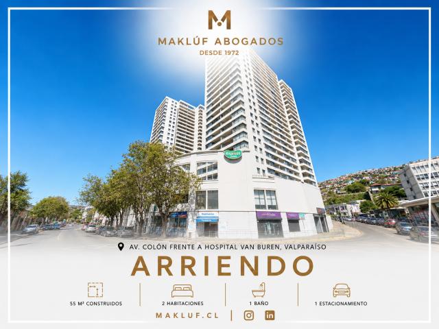 Departamento 2 dormitorios en arriendo, Av. Colón, Valparaíso