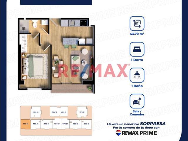 Departamento 43 M2 Estreno Surquillo