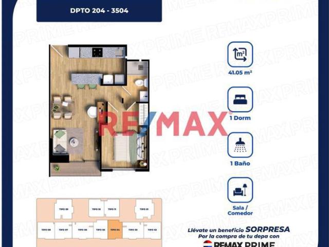 Departamento 44 M2 Estreno Surquillo
