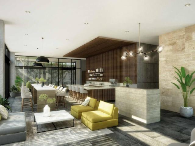 Departamento con ventanas de piso a techo, alberca, area de yoga y Cafeteria, pre construccion, Lomas de Santa Fe, venta, Ciudad de M?xico