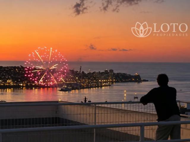Departamento con vista al mar en cerro Barón | 2 dormitorios por 125000. 00 en Valparaíso