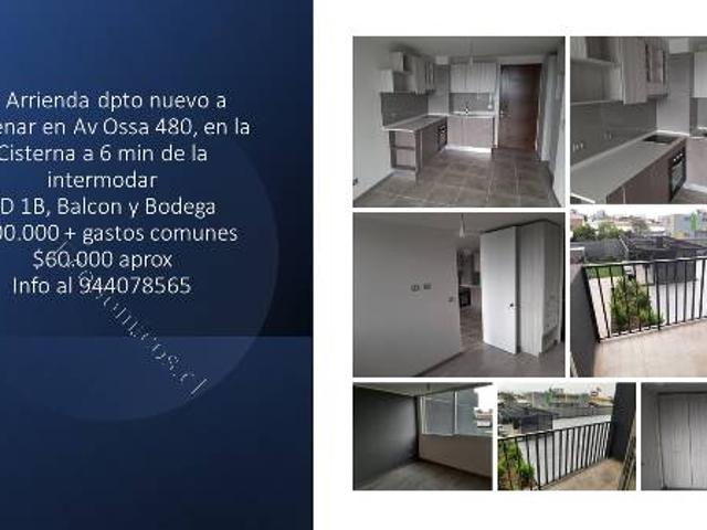 Departamento a estrenar en arriendo 1D 1B, incluye bodega