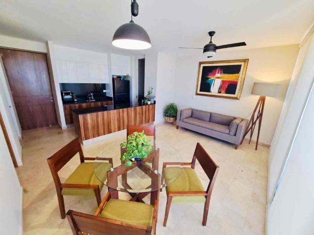 Departamento amueblado, con balcón, en complejo con elevador