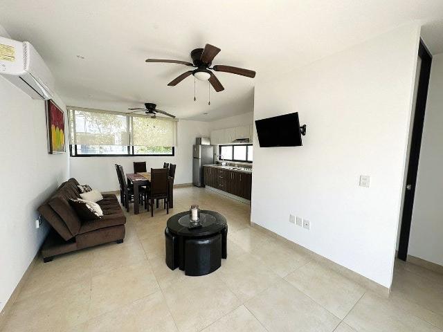 Departamento amueblado, de una recámara, con terraza privada, en TAO