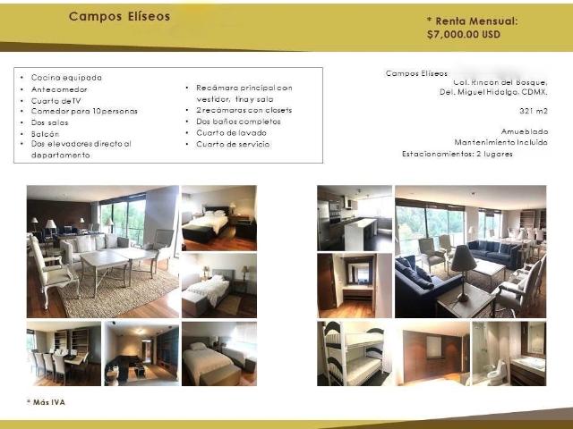 Departamento Amueblado en Campos Eliseos