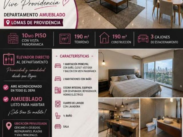 DEPARTAMENTO AMUEBLADO EN LOMAS PROVIDENCIA