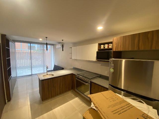 departamento amueblado en planata baja con terraza!