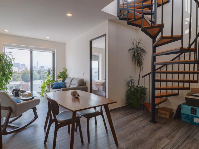 Departamento amueblado en renta con roof garden privado en Santa María Nonoalco