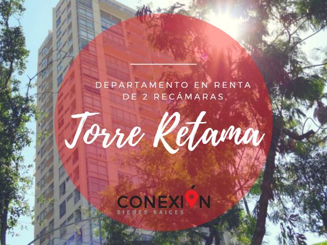 DEPARTAMENTO AMUEBLADO EN RENTA EN MONTERREY DE 2 RECÁMARAS, TORRE RETAMA