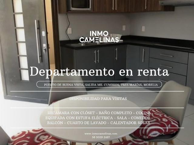 DEPARTAMENTO AMUEBLADO EN RENTA PUERTO DE BUENAVISTA MORELIA MICHOACÁN