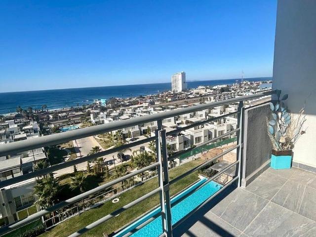 Departamento amueblado en Rosarito | Comunidad privada, seguridad y vista al mar