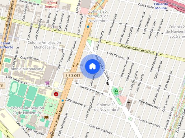 Departamento amueblado para 2 adultos en 20 de Noviembre