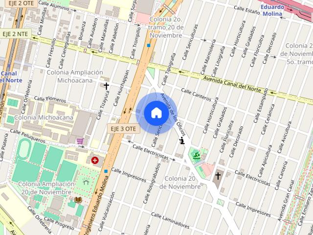 Departamento amueblado para 2 adultos en 20 de Noviembre