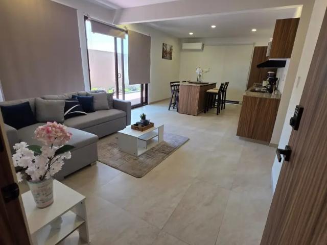 DEPARTAMENTO AMUEBLADO Y CLIMATIZADO, CERCA DE LA PLAYA EN PLANTA BAJA