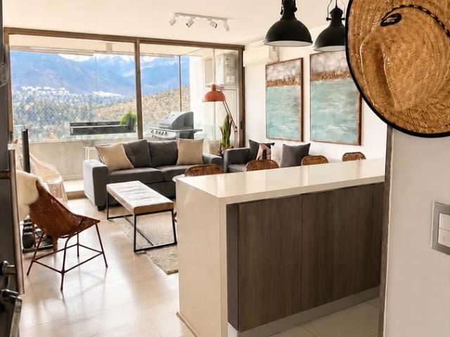 Departamento amoblado de 2 dormitorios av. las condes