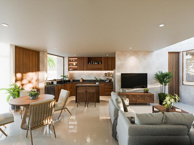Departamento Agave S 105 de 159 m? y 2 rec?maras rodeado de jardines, Laurel Cozumel