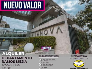 Departamento Alquiler 11 años 2 ambientes, 1 cochera, 45m2, Tacuari 600 piso 112, Ramos Mejia | Argenprop