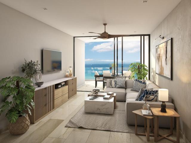 Departamento de 2 rec?maras frente al mar en preventa en Cozumel, unidad 1213