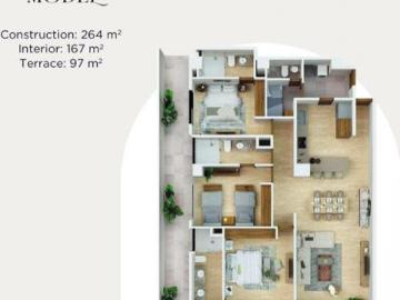 Departamento Garden en venta Cancún, Vela Towers 3 recámaras Supermanzana 13