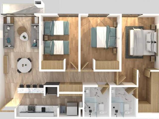 Departamento de 3 recs en Venta en Col. Acacias