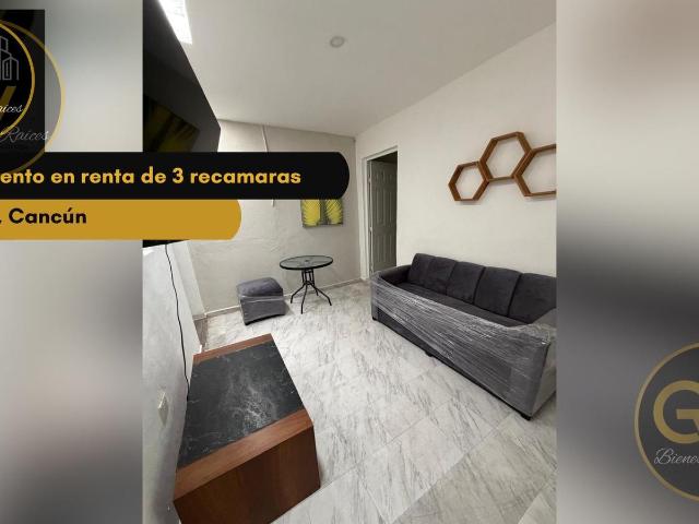 Departamento de 3rec, en renta Sm.24 Canc?n