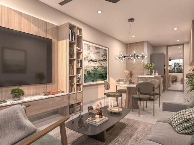 Departamento de 1 recámara, con estudio y amenidades, en Conkal