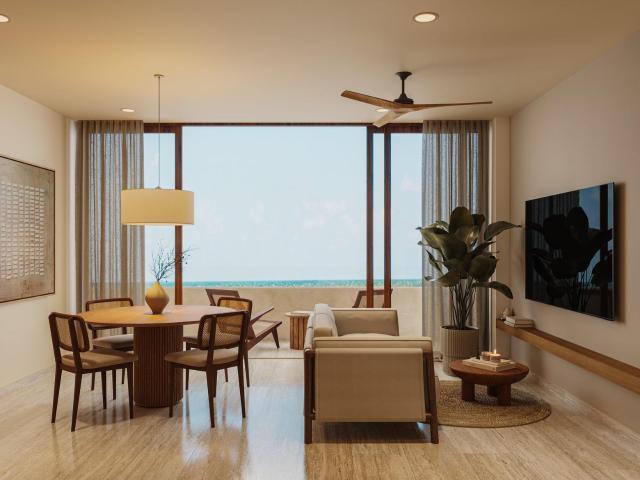 Departamento de 2 Rec?maras en Preventa en Cozumel Centro con Alberca en Rooftop Vista al Mar