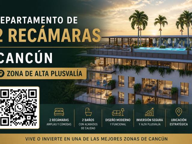 DEPARTAMENTO DE 2 REC?MARAS EN VENTA | ZONA DE ALTA PLUSVAL?A | AMENIDADES PREMIUM