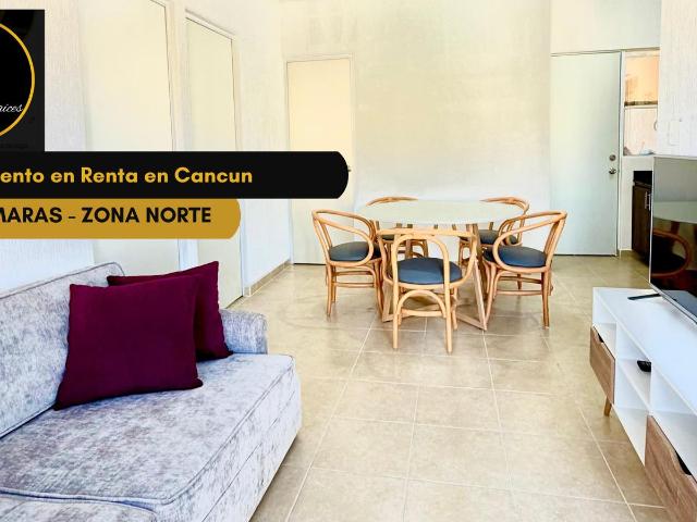 Departamento de 2rec en renta, Sacbe Canc?n, Zona Norte