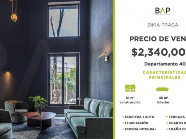 Departamento de 51 m² con 1 recámara en venta y renta en Andrade