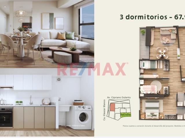 Departamento De Estreno En Pueblo Libre De 3 Dormitorios Cerca A La Marina
